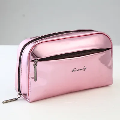 Розовая косметичка, косметичка для макияжа, дорожная косметичка, быстрая косметичка, сумочка, косметичка, органайзер, косметичка, ПУ, водонепроницаемая сумочка - Цвет: Pink