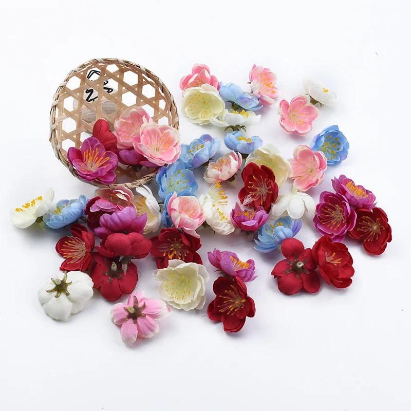 20/40 Stück 3 cm Kirschblüten Home Raumdekoration Zubehör Box Künstliche Blumen Brautaccessoires Ausverkaufsgeschenk Günstig – Detail 1