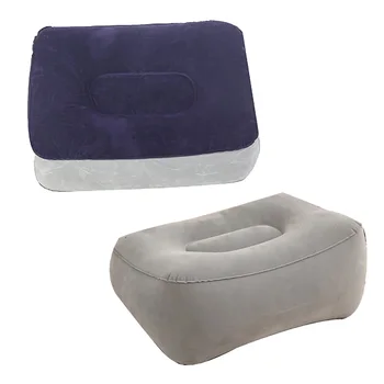 

Newest Hot Useful Inflatable Portable Travel Flocking PVC Footrest Pillow Plane Train Kids Bed Foot Rest