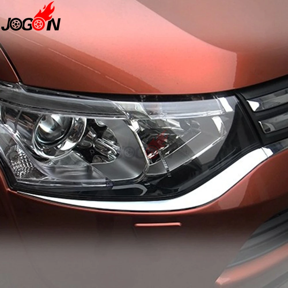 Для Mitsubishi Outlander MK3 GF GG ZJ ZK 2013 2019 ABS Хромированная Автомобильная передняя фара под