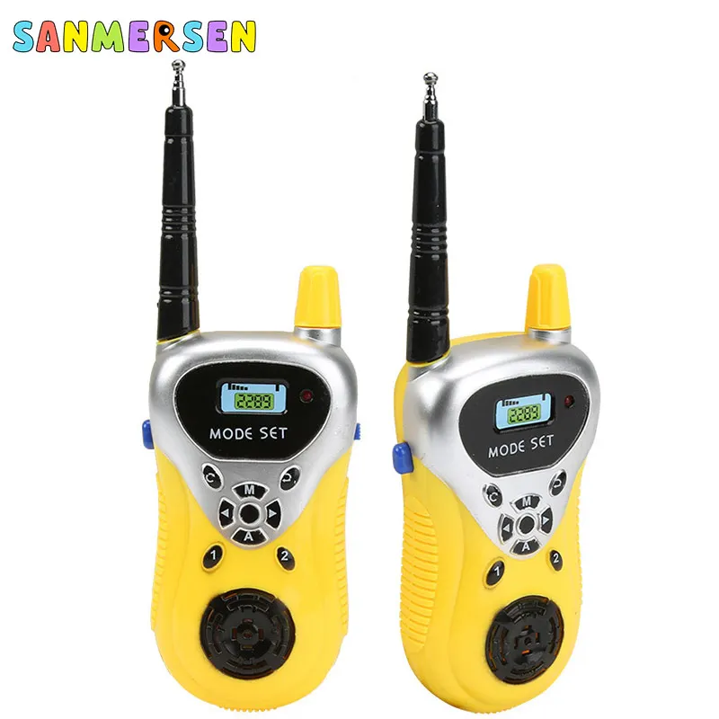 2 шт./компл. Детские иди и болтай Walkie Talkie “иди и образовательные игрушечные мобильные телефоны для двухканальную аудиосвязь электронные игрушки для детей Обучающие взаимодействие между родителями и детьми игры - Цвет: Цвет: желтый