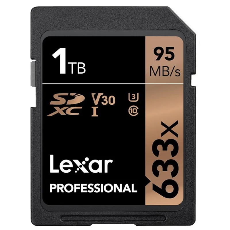 1TB Lexar оригинальная sd-карта, карта памяти, 256 ГБ, 128 ГБ, 64 ГБ, 32 ГБ, 16 ГБ, UHS-I, флеш-карта, высокая скорость до макс. 95 м, класс 10 для камеры - Емкость: 1TB