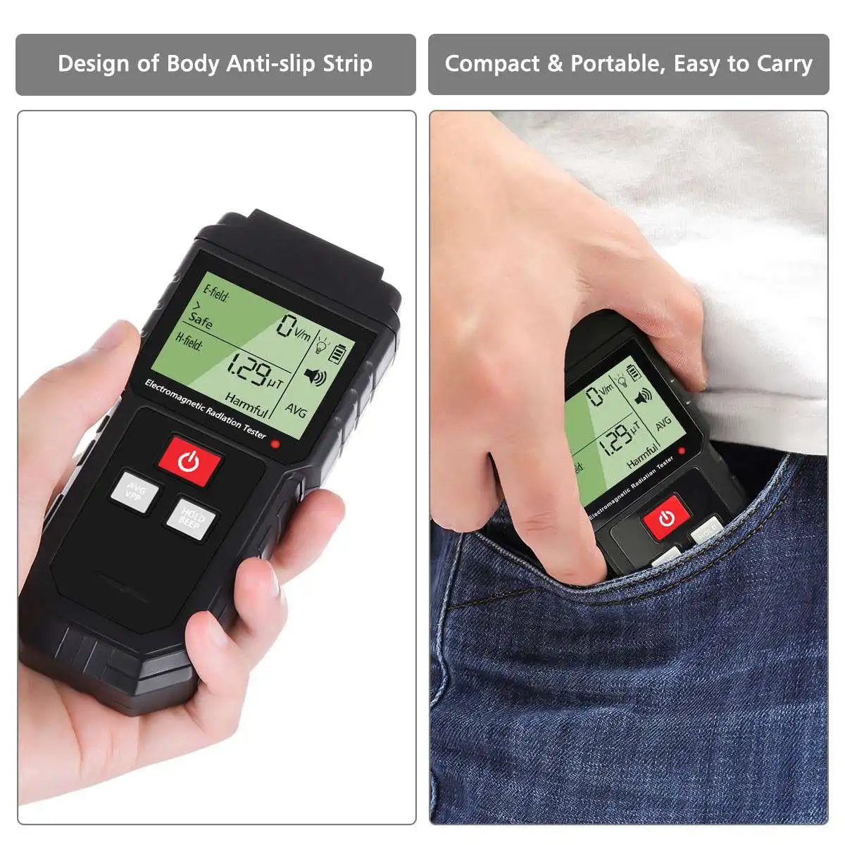 Goede Liumy Handheld Emf Meter   Batterij Elektromagnetische Veld Straling Tester Mini Digitale Lcd Detector Dosimeter Voor Computer Telefoon