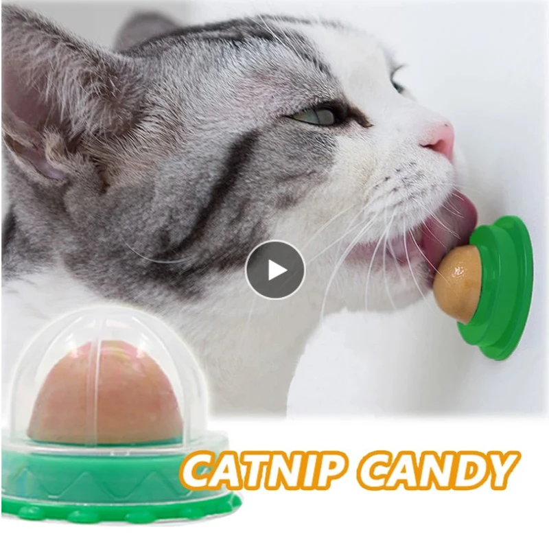 cat balls Nutrition Cat Catnip Ball Dust Cover Round Safe Catnip Snack Lick Candy Vitamin Pudding Catnip Lollipop For Cat Kitten Ragdoll snuffle mat for dogs