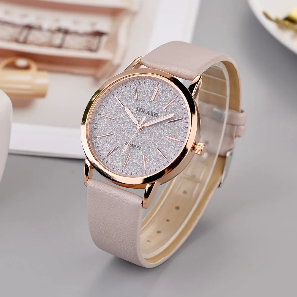Популярный подарок на фестиваль Модные женские кожаные повседневные часы Роскошные Аналоговые кварцевые наручные часы с кристаллами Reloj de dama#20