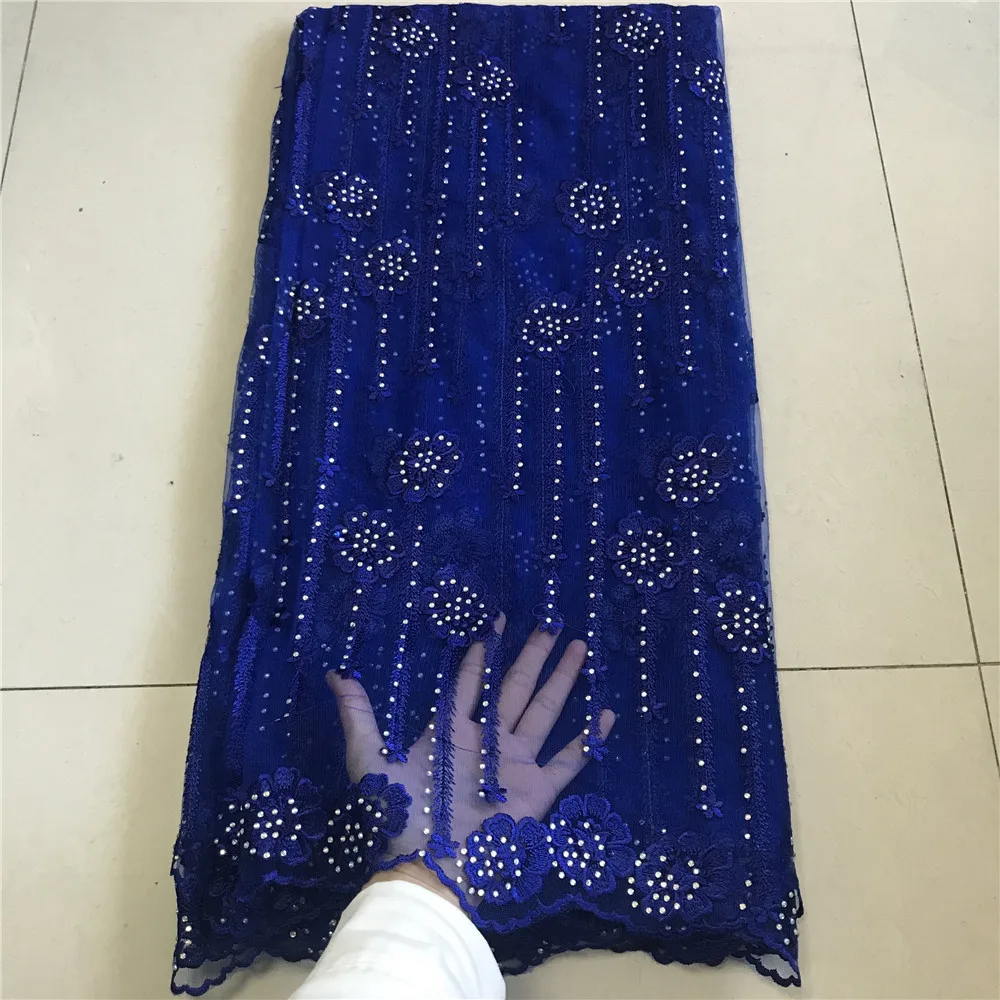 Африканский стиль новейший луковой Цвет Сетка кружевная ткань дизайн с камнями