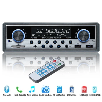 

12V 1Din Car Radios Stereo Bluetooth Remote Control Charger phone USB/SD Audio MP3 Player 1 DIN In-Dash Car Audioradio