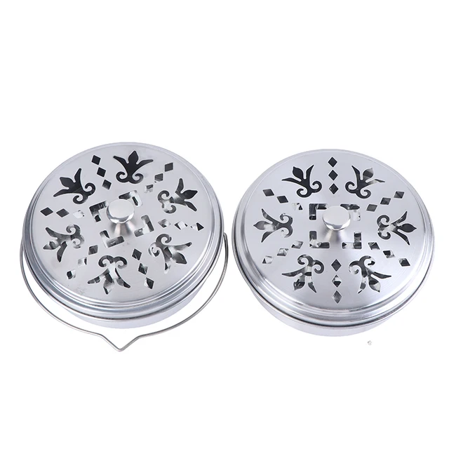 Rozsdamentes Acélból Készült Tűzálló Szúnyog-2-Es Füstölő Tekercset Tálca Háló Doboz