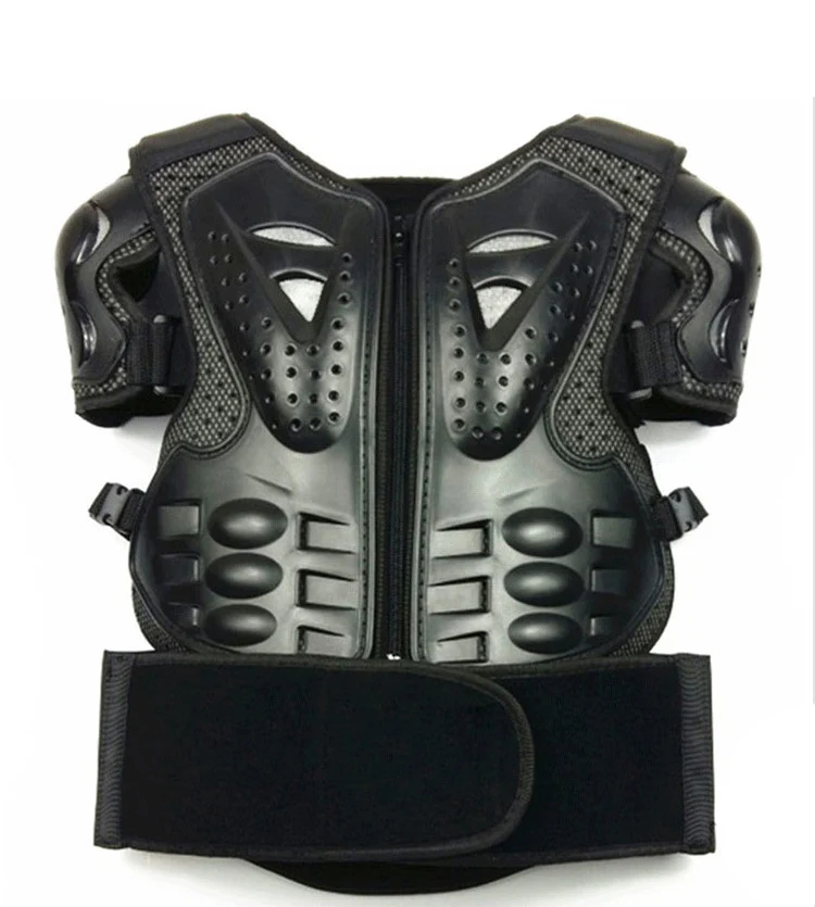 С подарком черный детский мото всего тела доспехи колено налокотник Спорт на открытом воздухе Гонки equipment - Color: only vest