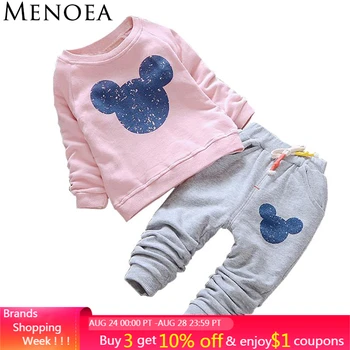 

2020 Spring Casual Style Baby Girl Clothes Baby Clothing Sets Cartoon Printing Sweatshirts+Pants 2Pcs for Baby Clothes