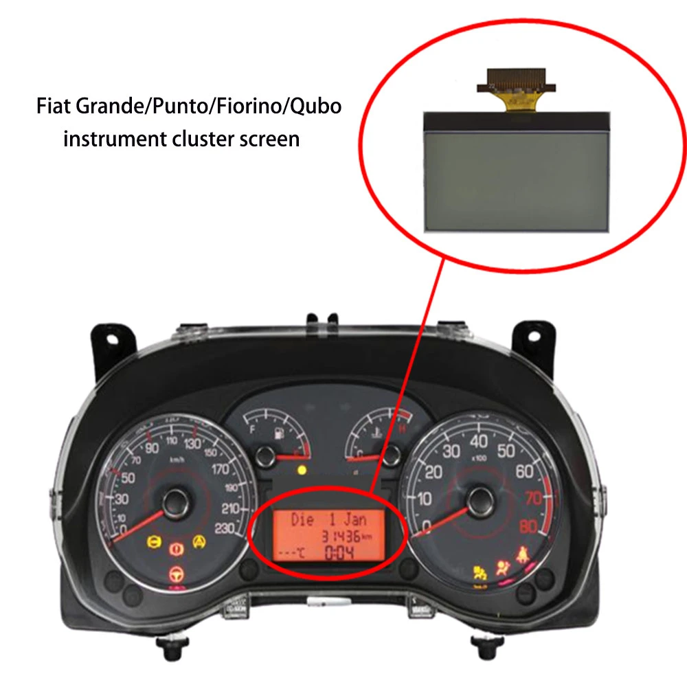 FIAT GRANDE PUNTO DEPUIS 2007 LCD DISPLAY OBD FOR INSTRUMENT CLUSTER