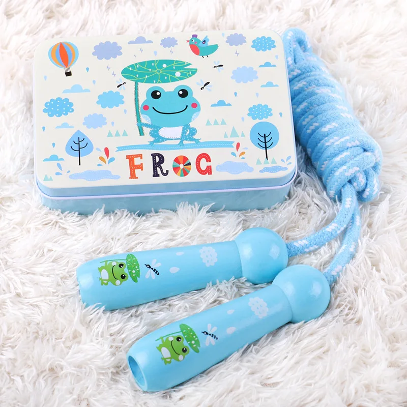 

Bay Times Huan Wood Cotton Rope Children Young STUDENT'S Adult Adjustable Jump Rope Kindergarten Beginners GIRL'S Men's