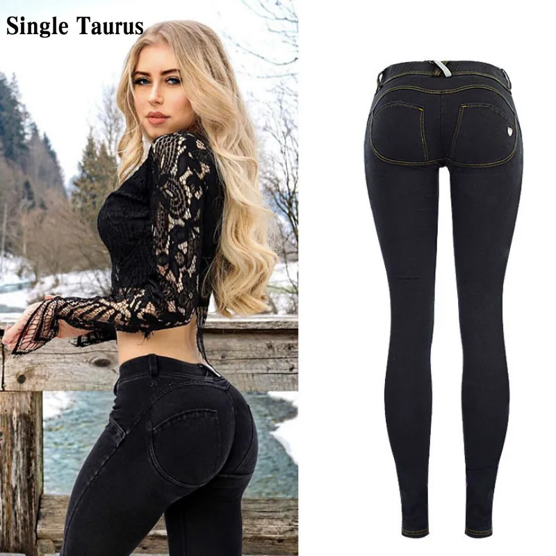Cintura baja Push Up vaqueros Mujer Streetwear pantalones pitillo Mujer moda superelástico Slim suave Legging pantalones de mezclilla Mujer