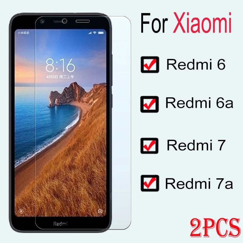 2 шт Защитное стекло для Xiaomi Redmi 6 6a 7 7a закаленное стекло siaomi hongmi a6 a7 xiomi redme a xiaome экранная Защитная пленка