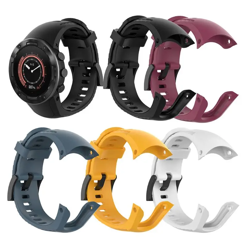 Soft Silicone Watchband Durable Wrist Strap for Suunto 5 Smart Watch Accessories for smart watch