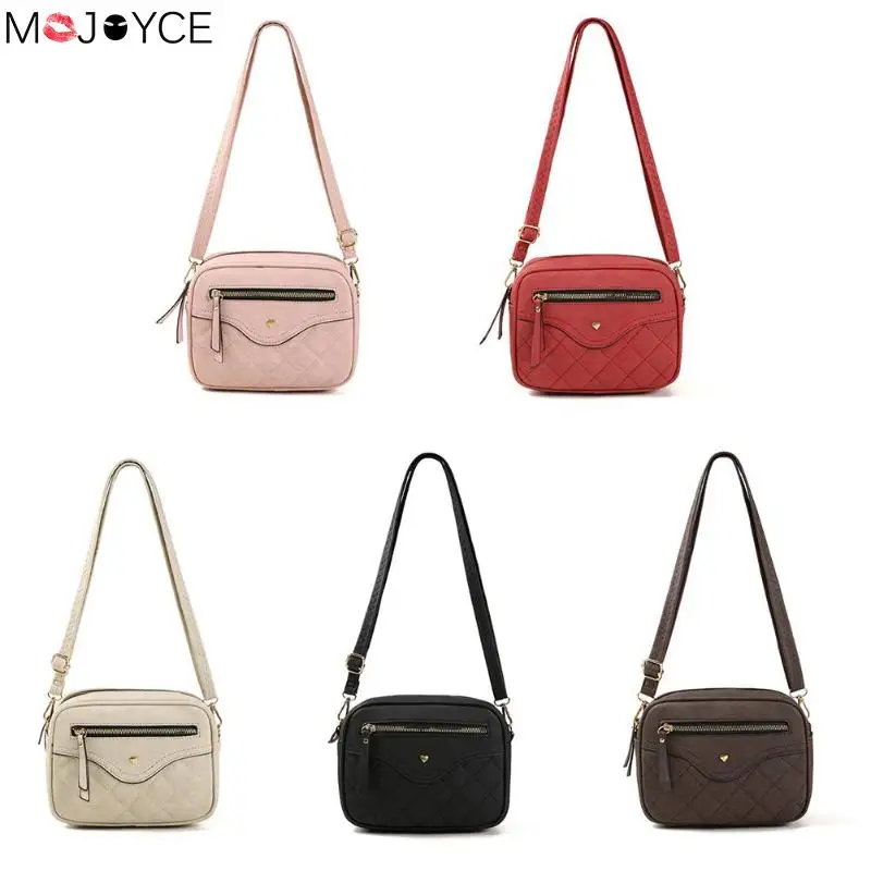 

Women New Soild Color Shoulder Bags Girl Casual Vintage Fashion PU Shoulder Bag Cross-Body Messenger Bags bolsa feminina