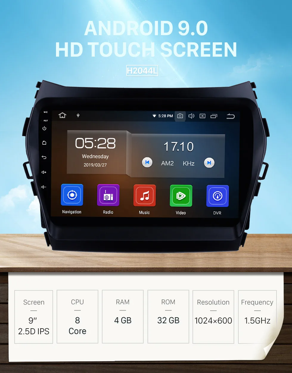 Clearance Seicane Android 9.0  Car Multimedia Player Bluetooth Wifi 4G GPS Navigation for 2013 2014 Hyundai Santa Fe IX45 Support DVR 0