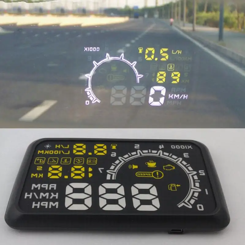Автомобильный HUD Дисплей ASH-4C-BT диагностические инструменты OBD II проекционный дисплей