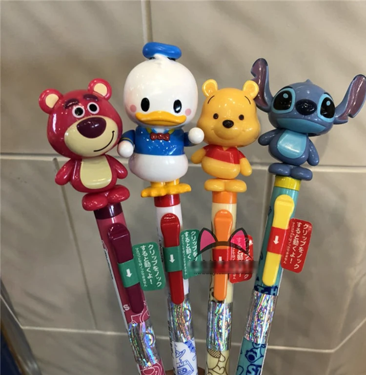 

Cute Ballpoint Pen Kawaii Spinning Pen Writing Ball Point Pen Penspinning Gift School Stationery Donald Duck Stitch Lilo Baymax