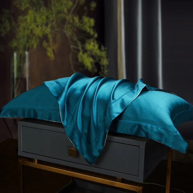 

100% silk Pillow case high end pillow cover silk pillowcase Embroidered pillow cases safety No zipper pillow cover Pillowcases