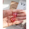 AOMU 2022 New Japan Korean Cherry Fruit Shaped Drop Earrings For Women Sweet Girls Cute Brincos Line Pendientes Jewelry Gifts ► Photo 2/6