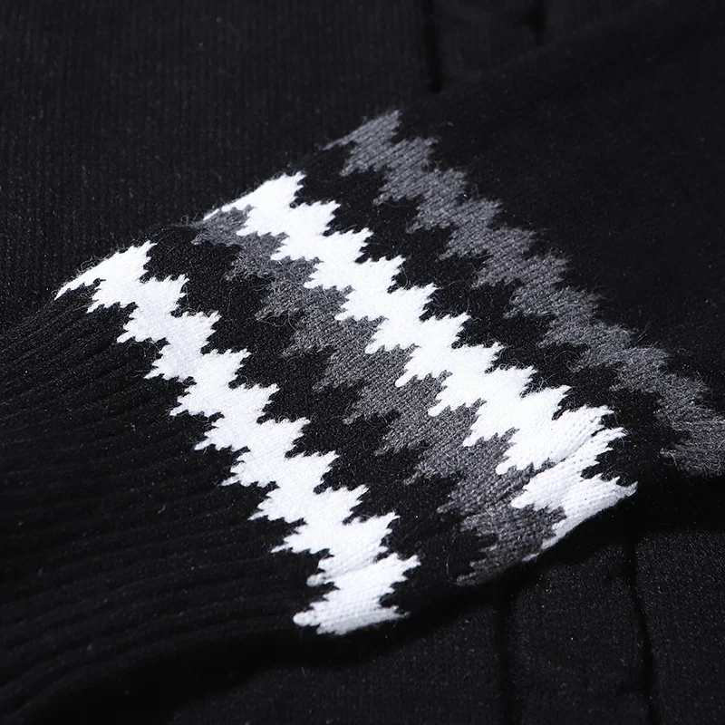Streetwear Sweater Men Winter Autumn Vintage Pullovers Knitting Warm Stripe Casual Jumper Men Wool Brand Sweater Pull Homme