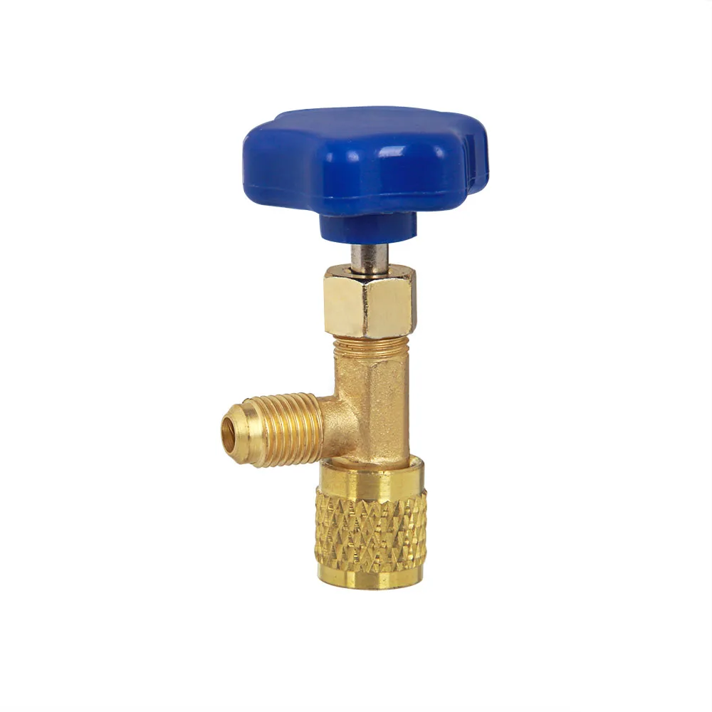 Dispensing Valve Bottle Opener 1/4 SAE Connector Refrigerant Bottle Can Tap for R22 R134a R410A Gas 1 Pcs