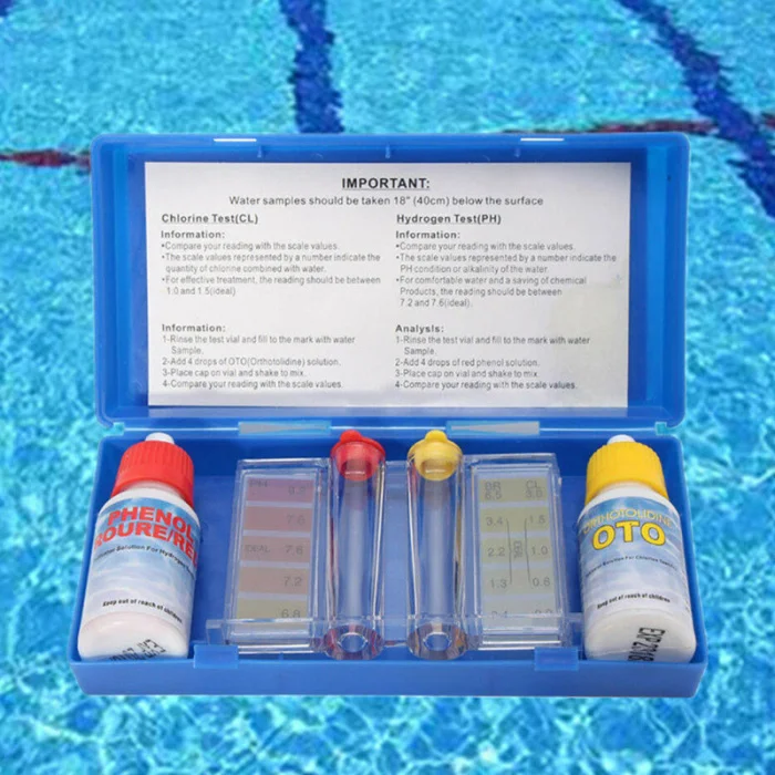 1 комплект PH хлор тест качества воды комплект гидроинструмент инструменты для проверки для бассейна TE889