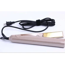 Высокое качество 2 в 1 щипцы для завивки волос выпрямитель для волос Титан золотая пластина США ЕС Великобритания вилка 1 шт. через epacket