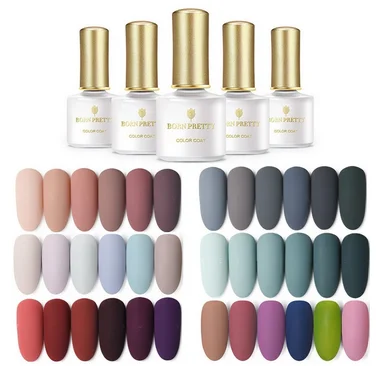 

BORN PRETTY 57 Colors Gel Nail Polish Matt Effect Semi Permanent Soak Off UV Gel Polish Nail Art Gel Varnish Need Matte Top Coat