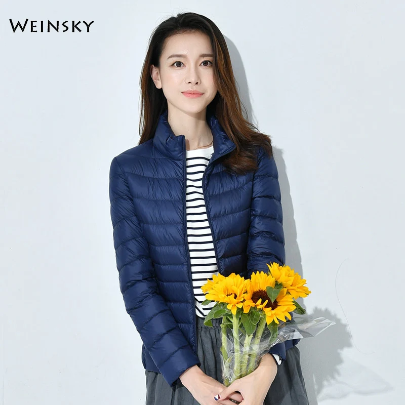 Beste Winter Vrouwen Ultralight Dunne Down Jas White Duck Down Jassen Lange Mouwen Warme Jas Parka Vrouwelijke Draagbare Uitloper