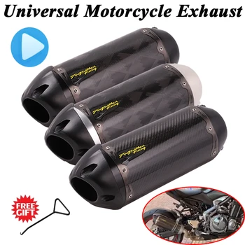 

Universal Modified Motorcycle USA Two Brothers Exhaust Pipe Escape Aluminium Alloy For Ninja Z900 CBR600 R6 Moto Carbon Muffler