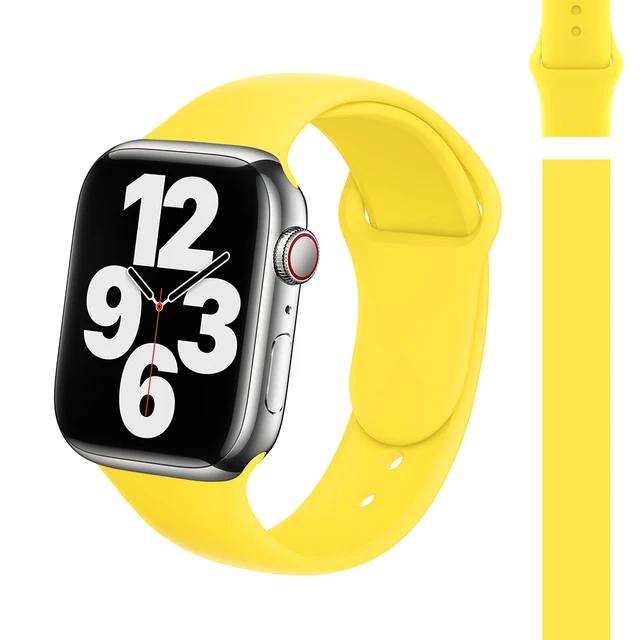Silicone strap For apple watch band 45mm 41mm 44mm 40mm iwatch bracelet 42mm 38mm Sports Strap for Apple Watch Series 7 SE6 5 3 19