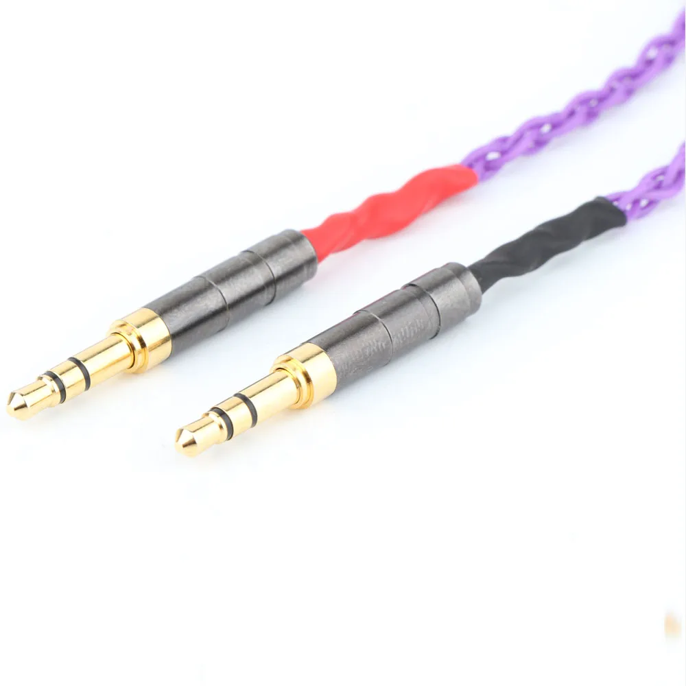 HIFI 8 Cores Silver Plated Headphone Upgrade Cable hi end 4 pin XLR male to 3 5mm interconnect cord cable