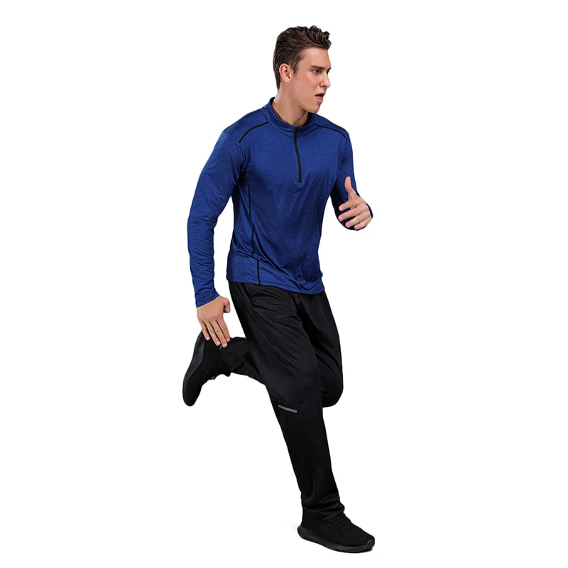 Spring and winter running long shirt men's quick-drying exercise compression sports gym workout outdoor climbing training