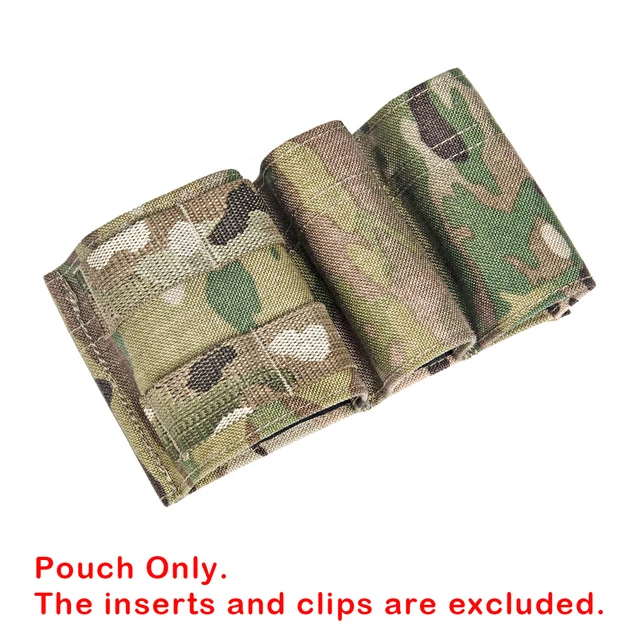 Tactical MOLLE 5.56 1+2 Side 9mm Magazine Pouch Kydex Wedge Insert KYWI Malice Strap Clip For TMC Belt Hunting Airsoft Paintball Pouch MC