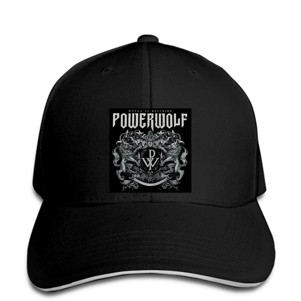 Powerwolf Crest Металл Религия Для мужчин Повседневное Бейсбол Кепка с прямым козырьком остроконечные