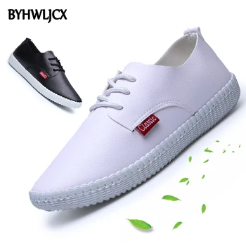

Summer leather woman shoes casual white tie rubber soft bottom sneakers quality PU breathable sandals