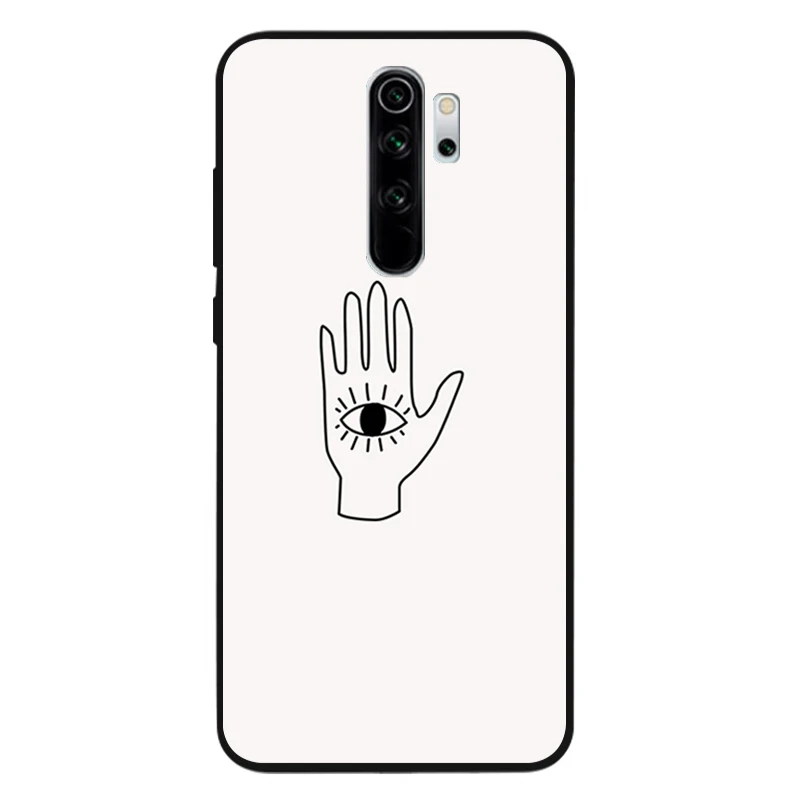 Evil Eye Illustrations black Phone Case For Xiaomi Redmi note 9 8 7 6 5 4 Pro S for redmi 4A 4X 5 Plus 5A 7A Cover xiaomi leather case chain