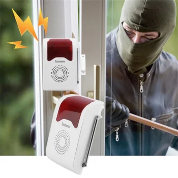 

YA-302 Wireless Voice Acousto-optic Site Alarm Voice Guide Operate Home Security Alarm Detector PIR Sensor System