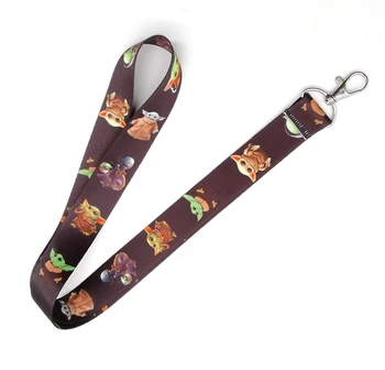 

30 pcs cartoon baby yoda Neck Strap Lanyards Badge Holder Rope Pendant Key Chain Accessorie