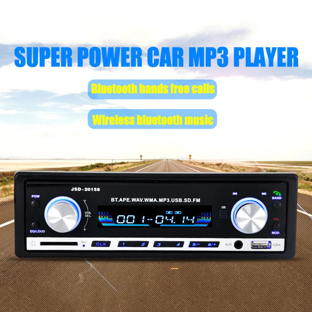 1 Din автомобильный Радио Стерео аудиоприемник авто FM AUX Mp3 Bluetooth аудиомодулятор Центральный Мультимедиа SD USB U диск музыкальный плеер