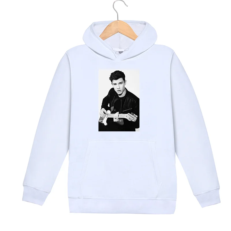 

Women Hoodies Shawn Mendes Character Print Plus Size Hooded Sweatshirts Casual Winter Fleece Warm Sport Pocket Pullover Tops