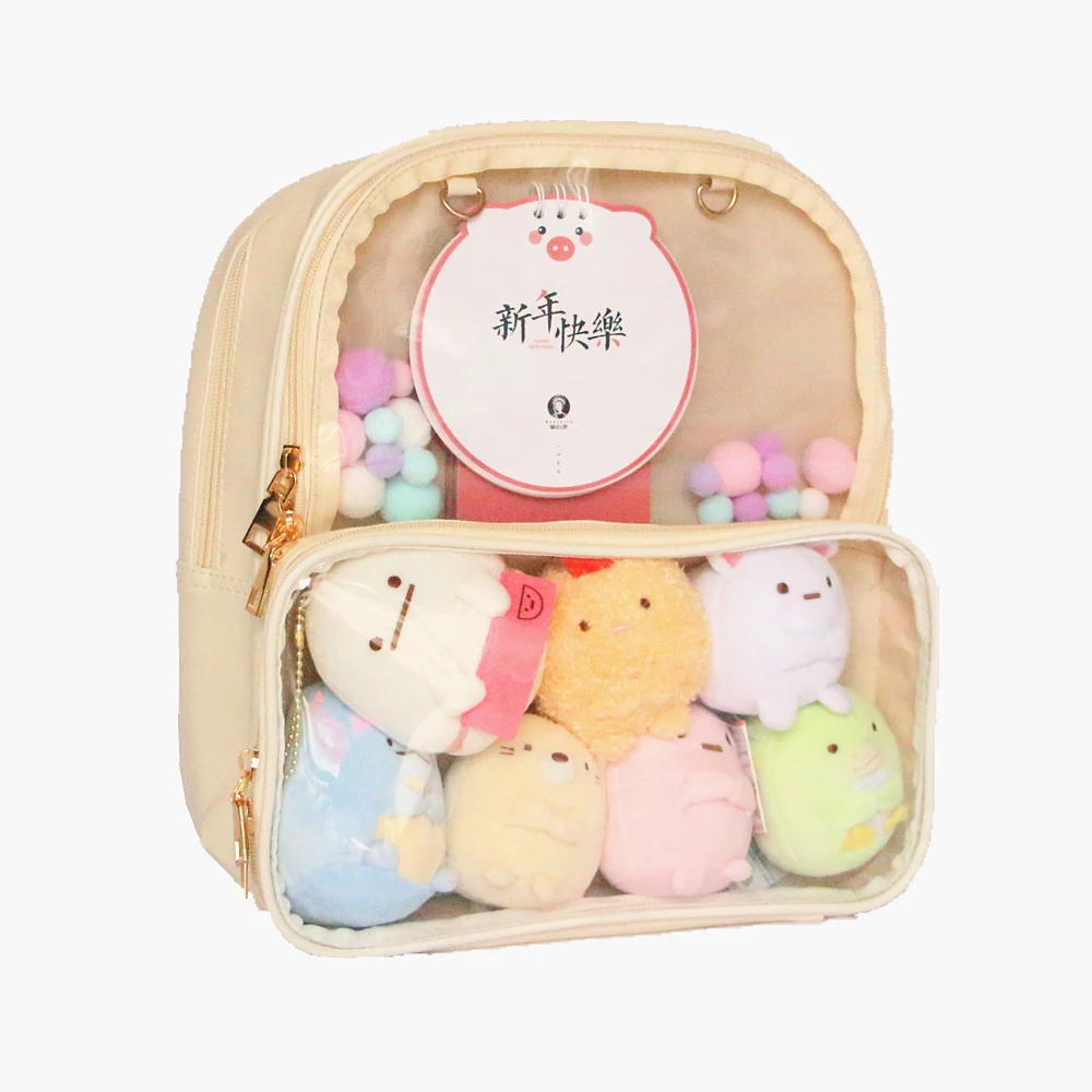 Backpack Clear Bag Ita-Bag Teenage-Girls Women Ladies Lovely 7-Colors Diy