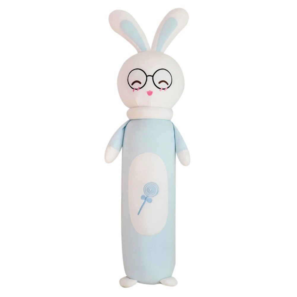 blue-65cm-glasses Мультяшный кролик милая длинная Плюшевая Кукла Мягкие игрушки мягкая подушка качественные подарки домашняя спальня@ LS - Цвет: blue-65cm-glasses