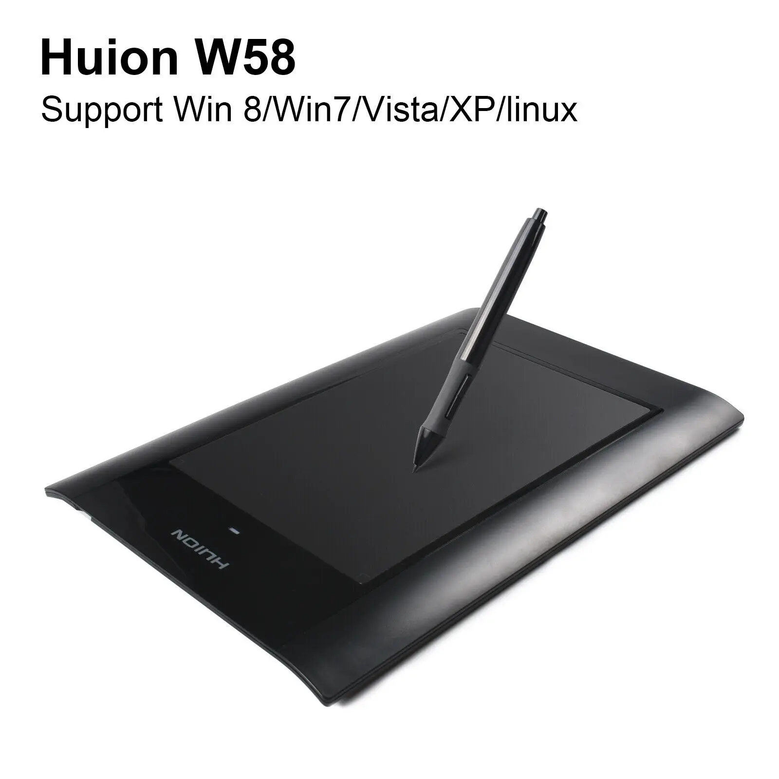 Huion W58, беспроводной графический планшет для рисования, 2048 уровней, ручка для перезарядки, 5 дюймов, портативные цифровые планшеты с сумкой для переноски, перчатки, подарки