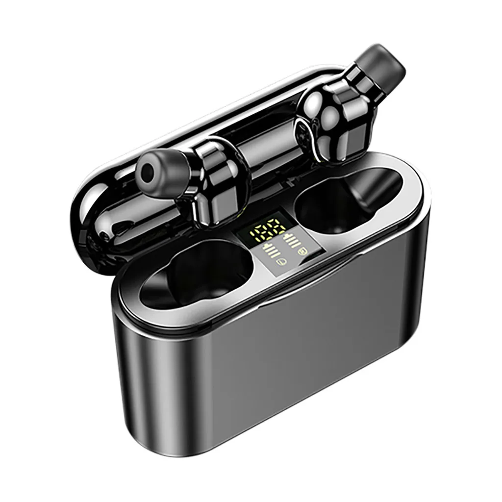 Earphones bluetooth hifi noise Wireless sports Earphones Mini Earbuds Stereo Headphones LED digital display With microphone