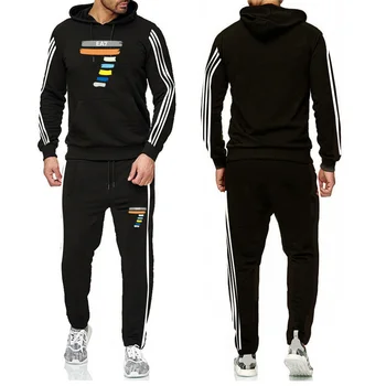 

Men's sweatshirt + sweatpants suit fashion autumn brand casual sportswear men's suit sportswear two-piece sweatshirt hoodie