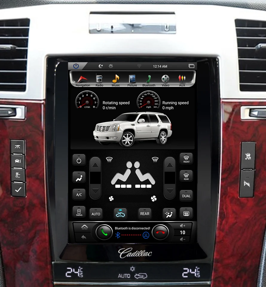 Cheap Vertical Screen 10.4" Quad Core Tesla 1024*768 Android Car DVD GPS Navigation Radio Audio Player for Cadillac Escalade RAM 2GB 8