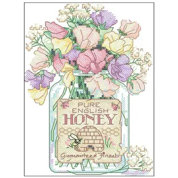 

Flower pot patterns Counted Cross Stitch 11CT 14CT DIY Chinese Cross Stitch Kits Embroidery Needlework Sets
